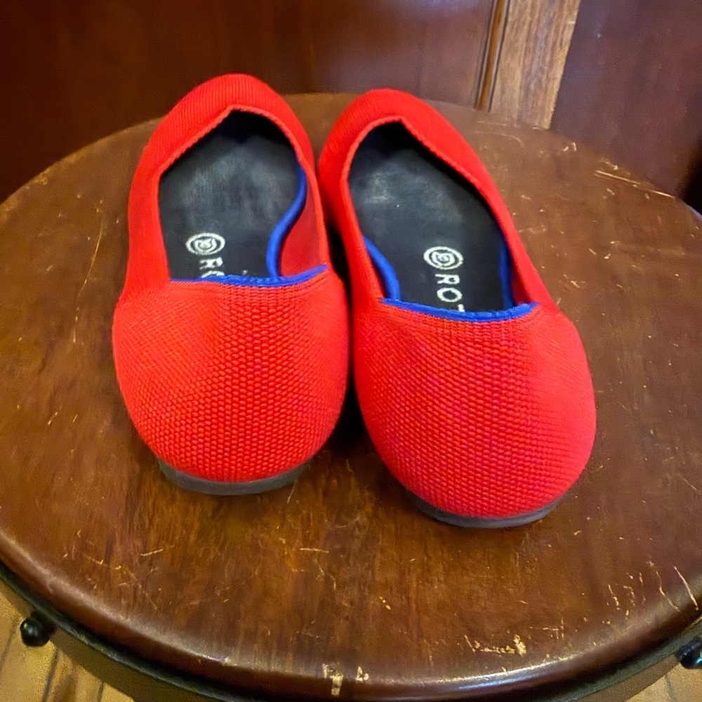 Rothy's Vibrant Red and Blue Flats - Picture 4 of 7
